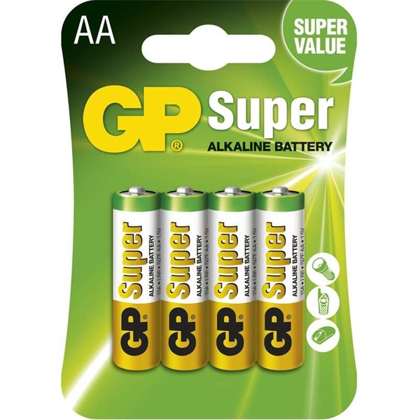 GP Super alkáli 15A ceruza (AA) elem 4db/bliszter GP Super alkáli 15A ceruza (AA) elem 4db/bliszter