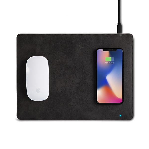 Quazar Qi wireless vezeték nélküli töltő szürke egérpad Quazar Qi wireless vezeték nélküli töltő szürke egérpad