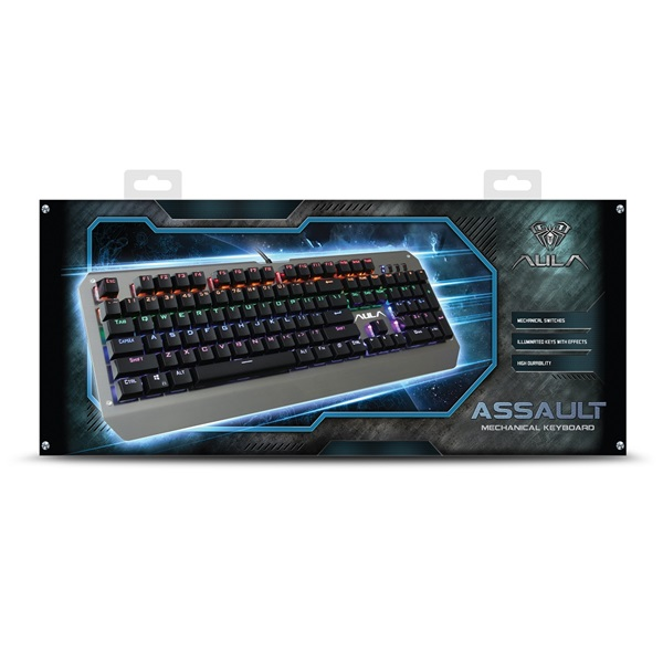 Aula Assault HUN fém világító mechanikus gamer billentyűzet Aula Assault HUN fém világító mechanikus gamer billentyűzet